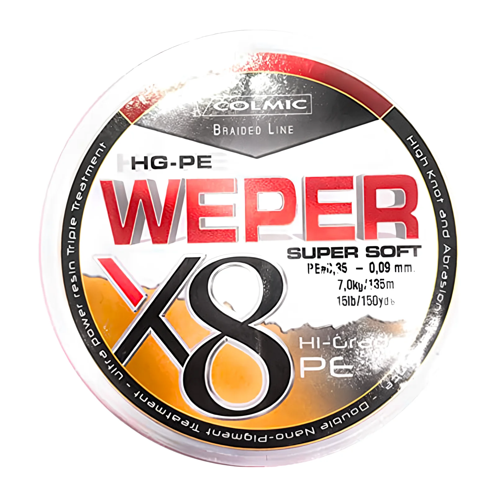 Colmic Trecciato HG-PE Weper super soft X8 0,25mm